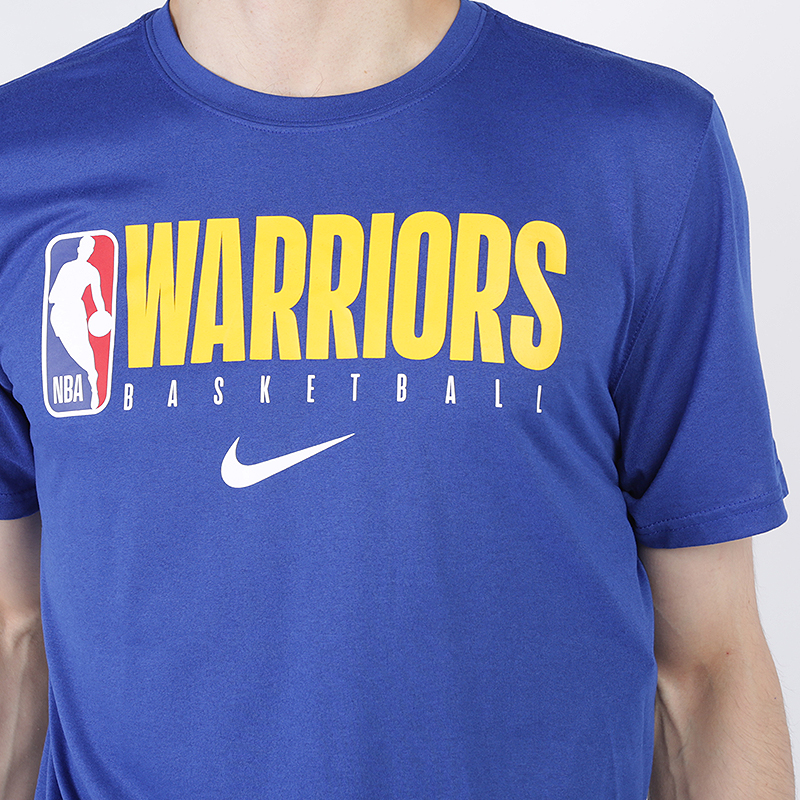 мужская синяя футболка Nike NBA Golden State Warriors Tee AT0680-495 - цена, описание, фото 2